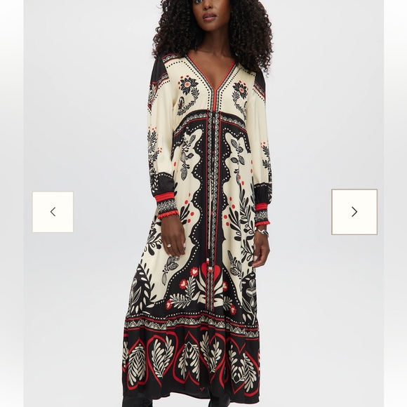 Caroline Constas Dresses & Skirts - Caroline Constas satin long sleeve passion scarf maxi dress